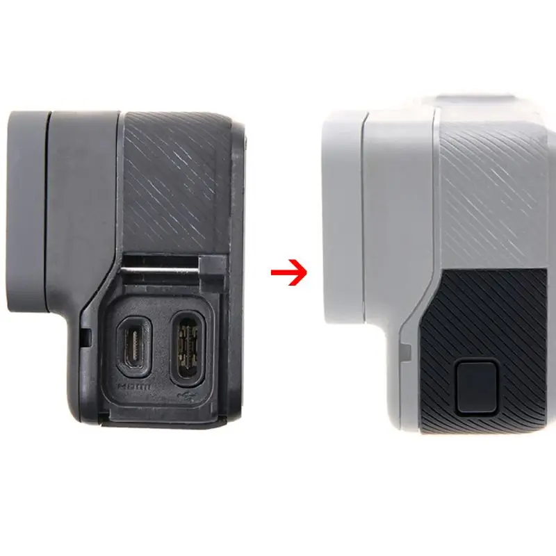 Side Door Cover USB-C Mini HDMI-compatible Port Side Protector Replacement for GoPro HERO5/6/7 Black UV Filter Lens Repair Parts