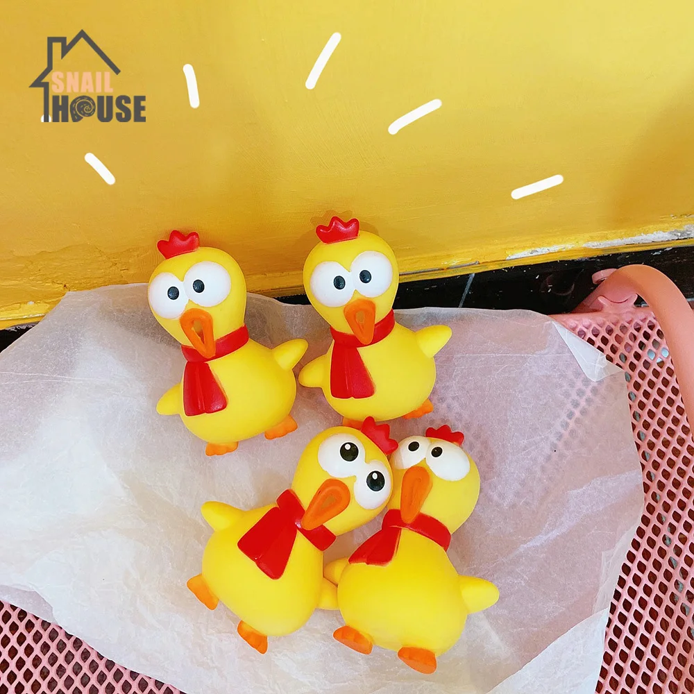 Snailhouse новинка милые забавные большие глаза Кричащие курица собака игрушки пищащие звуковые вентиляционные игрушки сжимаемые мягкие резиновые декомпрессии