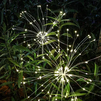 

120 Led Firework Lamp Light Solar Powered Light Path ABS+stainless steel Outdoor