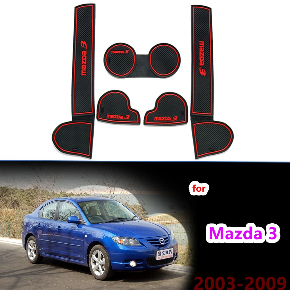 Anti-Slip Gate Slot Mat Rubber Coaster for Mazda 3 BK 2003 2004 2005 2006  2007 2008 2009 MK1 Mazda3 MPS Accessories Car Stickers - AliExpress