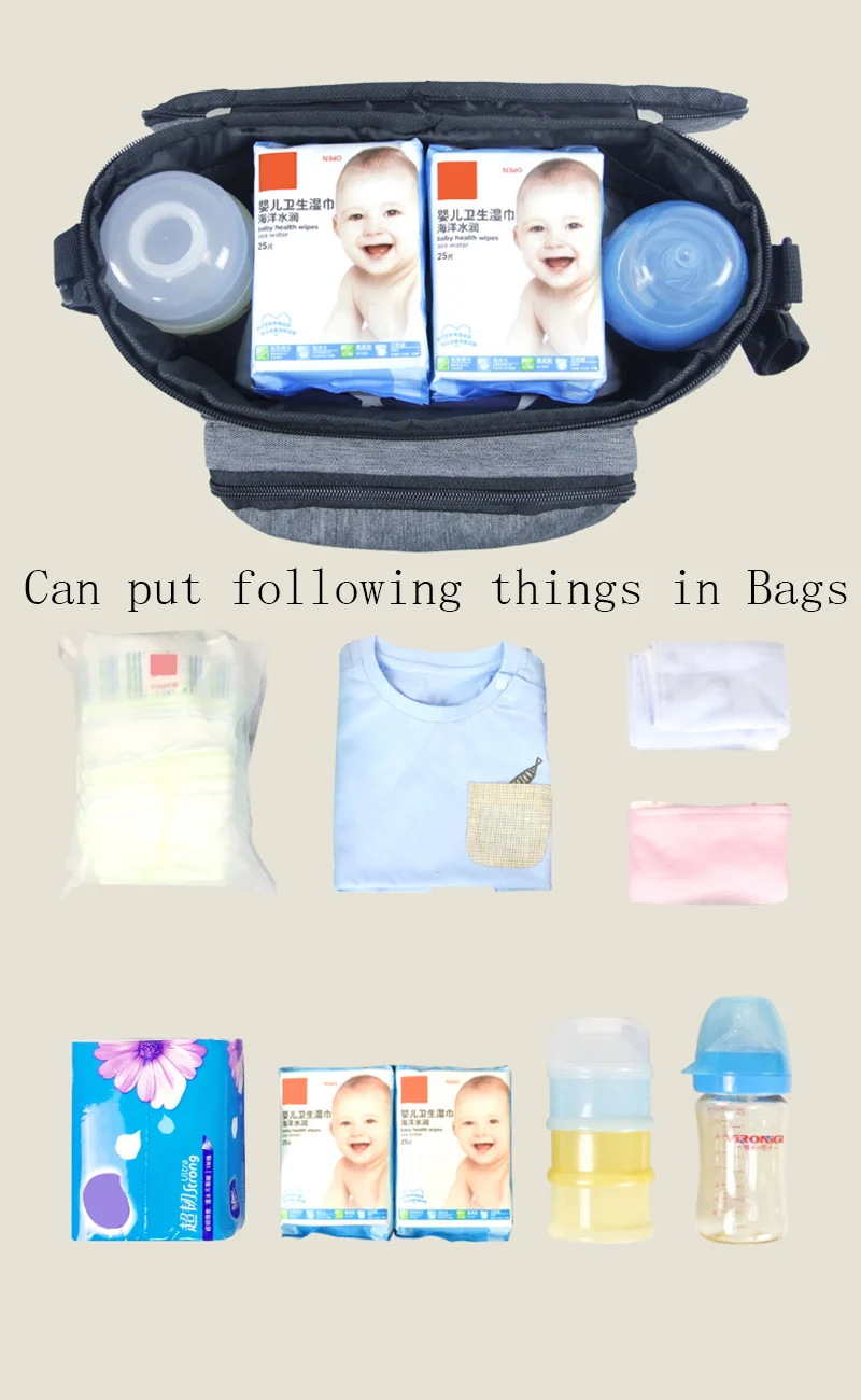 Multifunctional Mummy Diaper Nappy Bag Baby Stroller Bag Travel Backpack Designer Nursing Bag for Baby Care Stroller Accessories baby trend double stroller accessories	