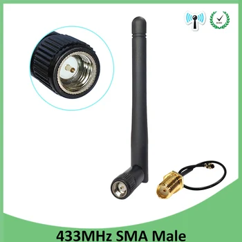 433 MHz antena lora 3dBi złącze męskie SMA antena 433 mhz kierunkowe antena 433 m + 21cm RP-SMA do ufl IPX 1 13 kabel pigtailowy tanie i dobre opinie GRANDWISDOM CN (pochodzenie) 433mhz antenna 433 MHz antenna SMA Plug SMA Connector SMA Male SMA antenna directional antenna