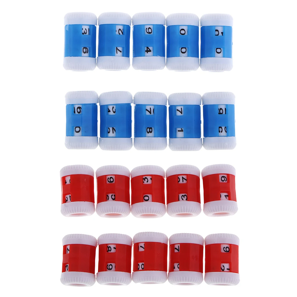 10 pcs Plastic Knitting Needle Row Counter Round Crochet Weaving Stitch Marker Tools for Arts Crafts Sewing