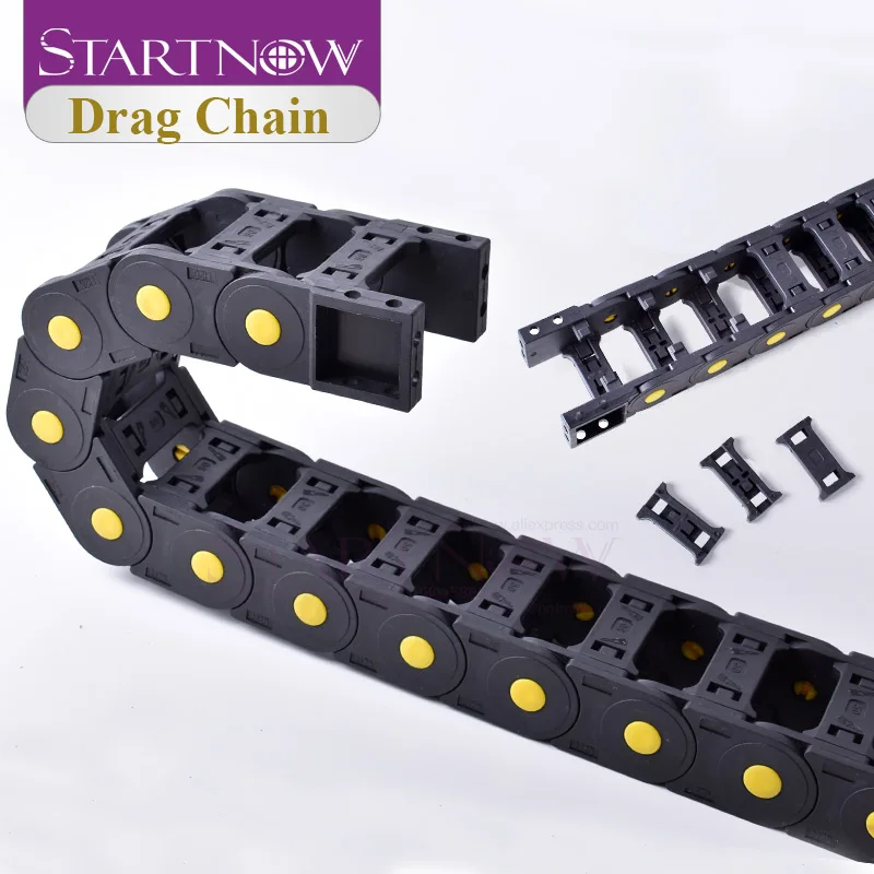 Plastic Transmission Cable Chains Bridge Opened Drag Chain With End Connectors CNC Router Machine Tools Wire Carrier