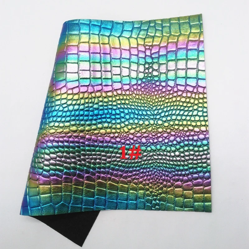 1 Glitterwishcome 21X29 см A4 размер винил для бантов под крокодиловую кожу тиснение искусственная кожа листы для бантов, GM701A - Цвет: 1