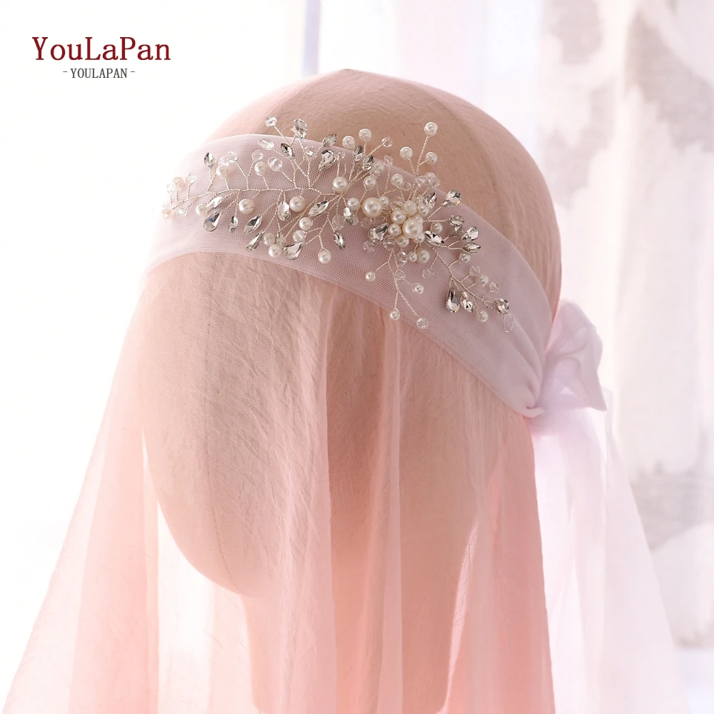 

YouLaPan HWS06 Bride hair accessories rhinestone Headpieces women Tiaras and crowns bridal veil headband