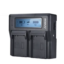 Andoer NP-FZ100 зарядное устройство для камеры sony двухканальный ЖК-дисплей зарядное устройство для камеры sony A7III A9 A7RIII A7SIII