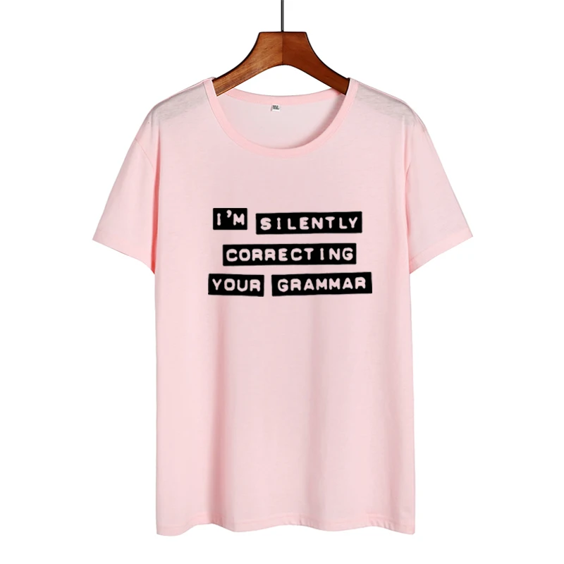 Я молча корректирую вашу грамматику смешные футболки женские летние