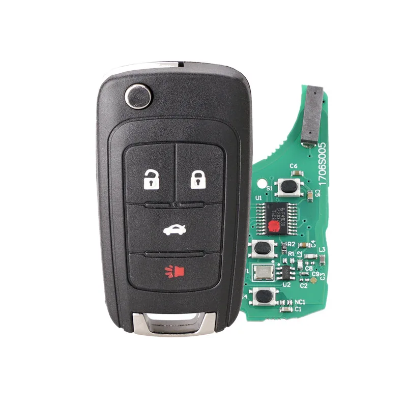 QWMEND автомобиль сигнализация пульт дистанционного ключа для Шевроле-это эпос Lova Camaro Impala 2/3/4 кнопки 315 МГц/433 МГц ID46/PCF7931E чип ключ - Количество кнопок: 4 Кнопки