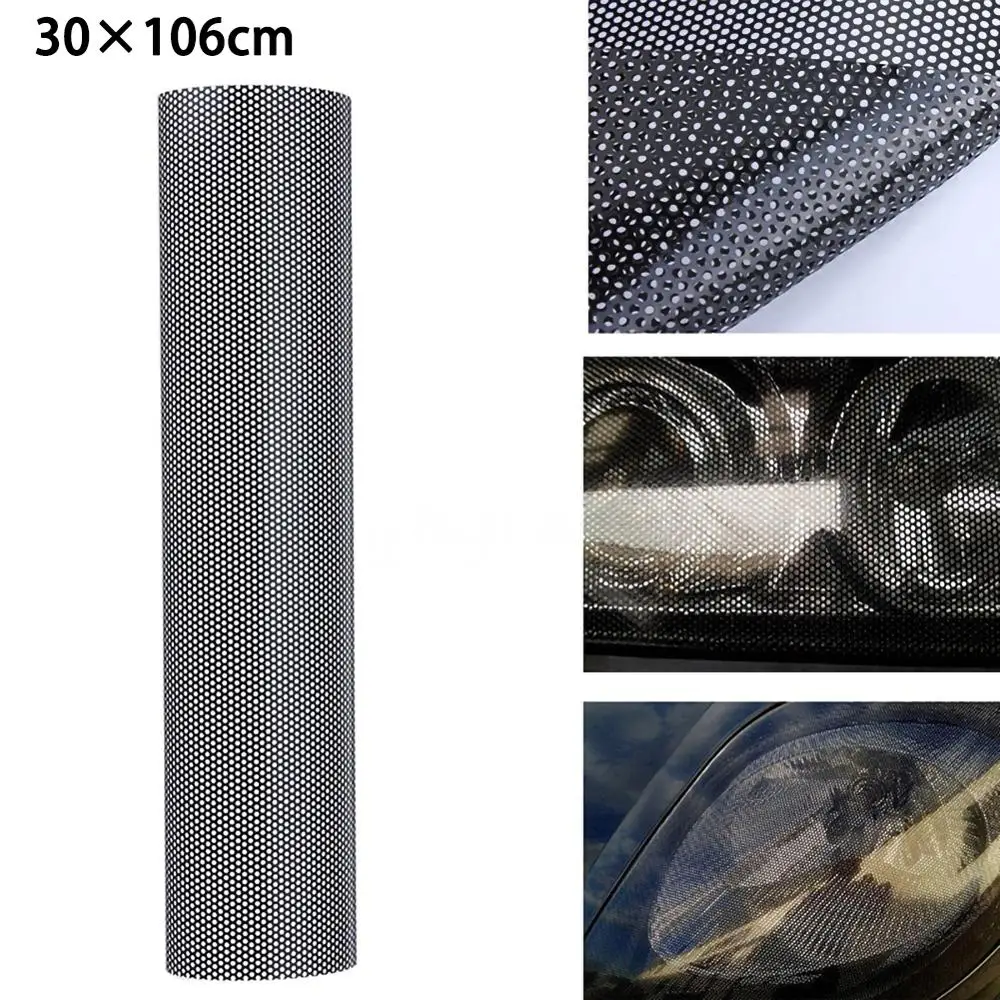 

Universal 30x106CM PVC Perforated Mesh Hollow Film Car Headlight Taillight Car Styling Car Light Sticker