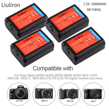 

7.4v 2000mAh NP-FW50 NP FW50 Battery for Sony Alpha a6500 a6300 a6000 a5000 a3000 NEX-3 a7R camera accessories