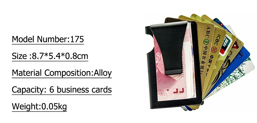 BISI GORO Противоугонный RFID кредитный держатель для карт металлический алюминиевый сплав коробка клатч Смарт Casr чехол Minimallist кошелек
