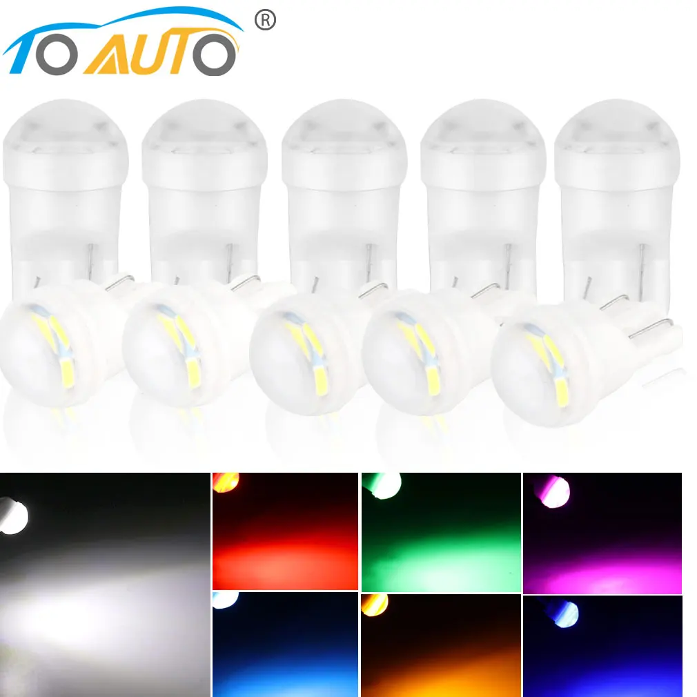 

10 шт. керамическая Светодиодная лампа T10 W5W 194 168 LED Canbus 2835 чипы автомобильные внутренние фары клиновидный Боковой габаритный фонарь габаритные огни автомобильная лампа 12 В Белый