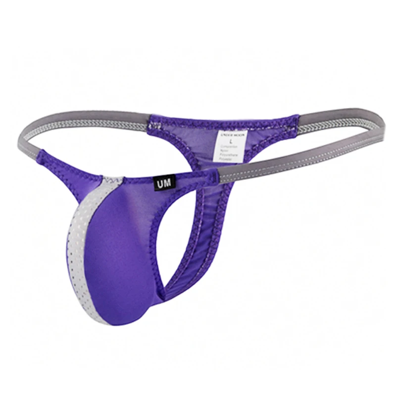 

New color patchwork mesh breathable underwear for men ultra-thin sexy three-dimensional low-slung men's thong and men's T pants