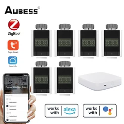 1-6pcs Tuya ZigBee 3.0 TRV Smart Radiator Actuator Thermostat Programmable Radiator Valve Temperature Controller Via Alexa