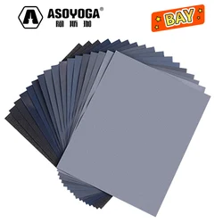 ASOYOGA – assortiment de feuilles de ponçage 9x11 pouces, papier de ponçage pour meubles en bois et en métal, finition de verre automobile, grain 80 à 10000 