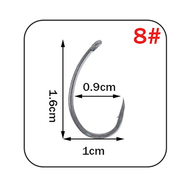 W.P.E Coated hook Fishing Hook Coating 3pack/lot Carp Fishing Hook 2#/4#/6#/8#/ Wide Gape with Micro Barbed Hook Fishing Tackle 8