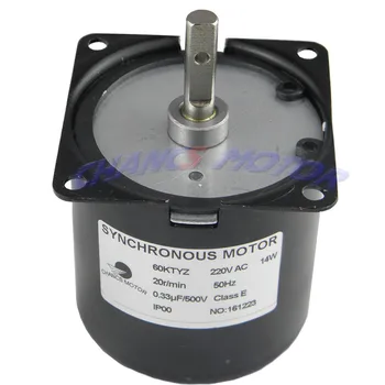 

60KTYZ SYNCHRONOUS MOTOR FOR MACHINERY SPIN AC 220V 20RPM CW/CCW 14W With Bracket