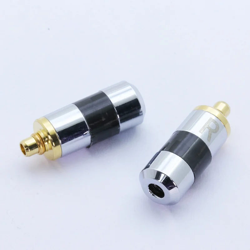 2pcs MMCX Pin Plugs Connector For Shure ED5 SE535,L/R, Gold Plated Contacts, with 2mm wire hole