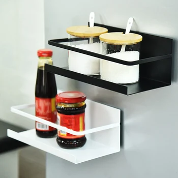 

New Kitchen Magnetic Folding Storage Refrigerator Rack Sidewall Shelf Organizer