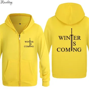 

Game of Thrones Valar Morghulis Hoodies Men Fleece Long Sleeve Mens Zipper Jacket Coat WINTER IS COMING Printed Skate Sweatshirt