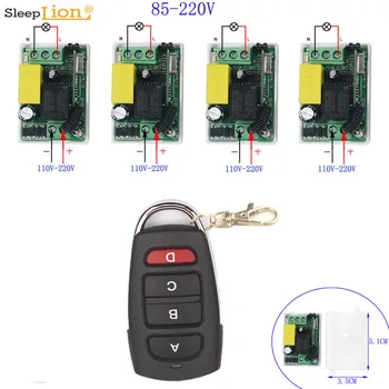 

220V-110V 4 Receivers Module Light Fan ON OFF 220V Wireless Light Switch Relay 110V Wireless Mini Switch Relay Remote controller