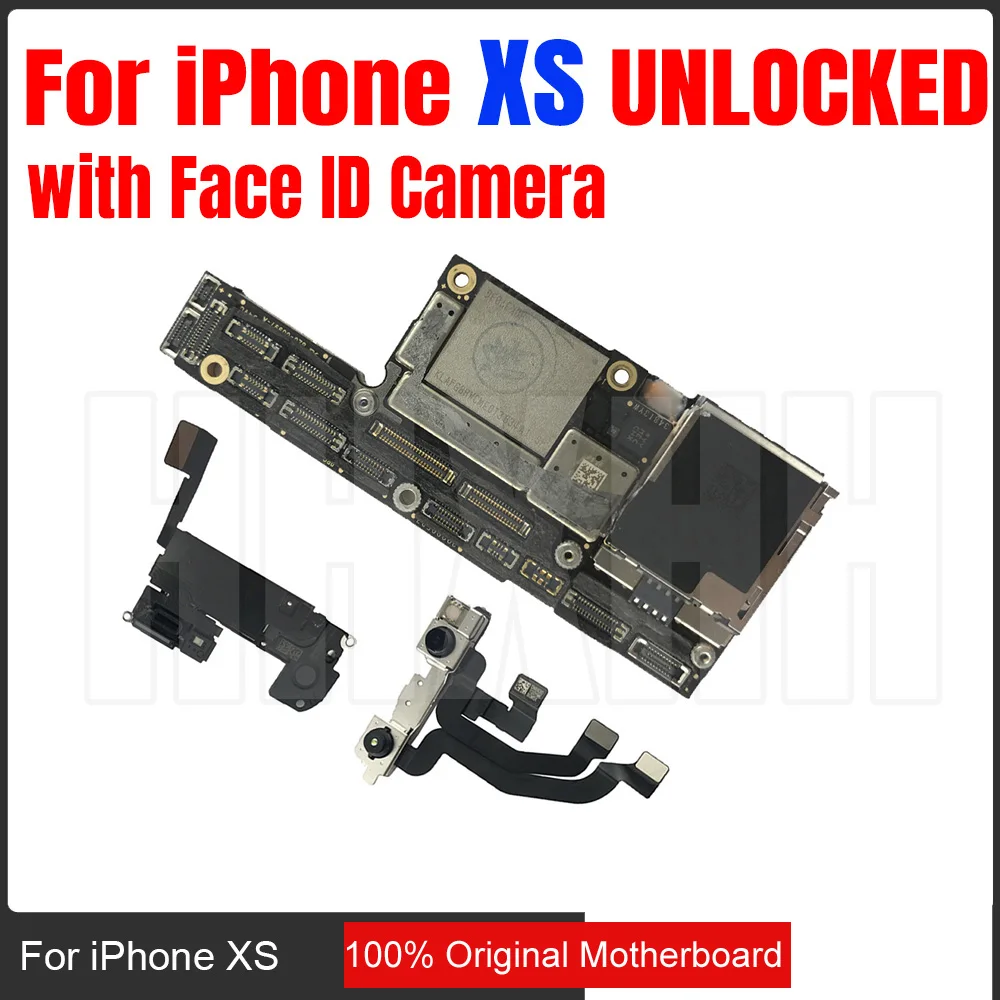 

Mainboard MB For iPhone XS Unlocked iCloud Motherboard With/WITHOUT Face ID Original Used OK Main Logic Board 100% Good Working