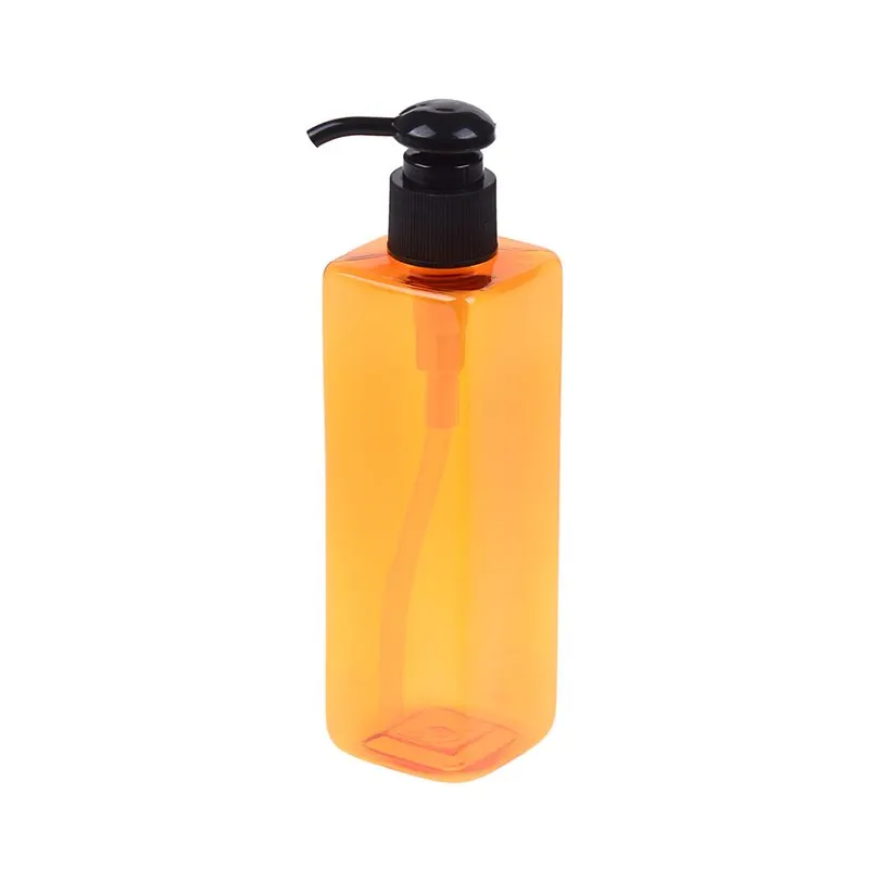 250 мл многоразовые бутылки с насосом для пены, мыла, шампуня, лосьона, пены, воды, пластиковые бутылки с прессованным насосом и распылителем - Цвет: Оранжевый