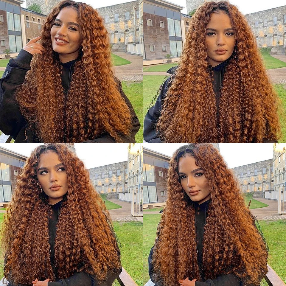 CEXXY волосы 1B/30 волнистые вьющиеся человеческие парики Remy Highlight Омбре кружевные