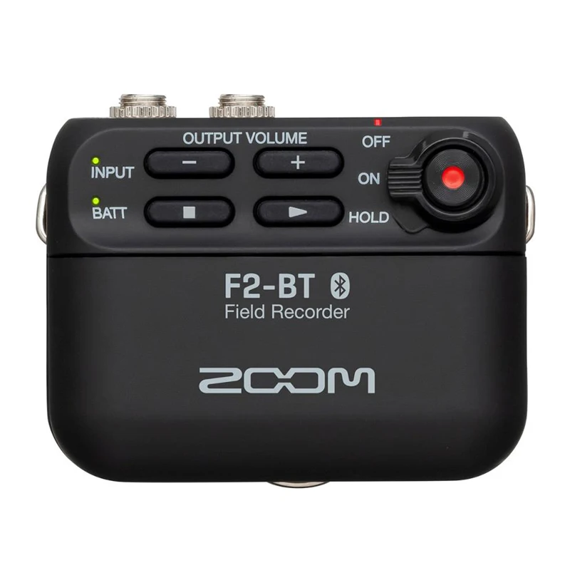 ZOOM F2 / F2-BT field recorder lavalier micropohone with a windscreen and lapel mic clip for Mobile live broadcast and vlog 