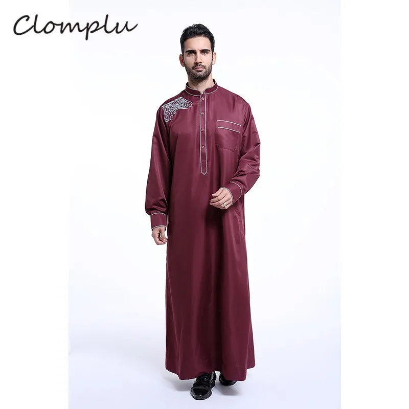 Clomplu абайя, кафтан jubba tobe мусульманская одежда abaya Дубай индийские платья индия плюс размер 3XL длинный рукав, мусульманский платье
