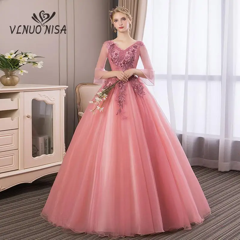Новинка корейский стиль Vestido De 2020 пышные платья Милая Кружевная аппликация для