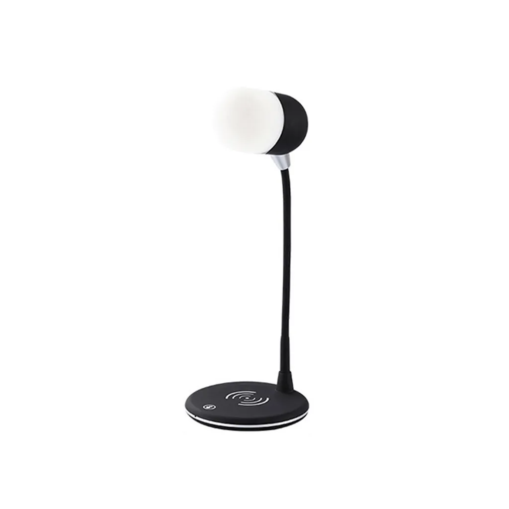 Black 20# Bluetooth светодиодный Настольный светильник динамик сабвуфер с беспроводной зарядкой Bluetooth аудио режим сна прикроватные Режимы лампы для телефона - Цвет: Black