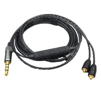 

MMCX detachable connector with 3.5mm audio cable replacement headset with microphone for Shure SE215 SE535 SE846 UE900
