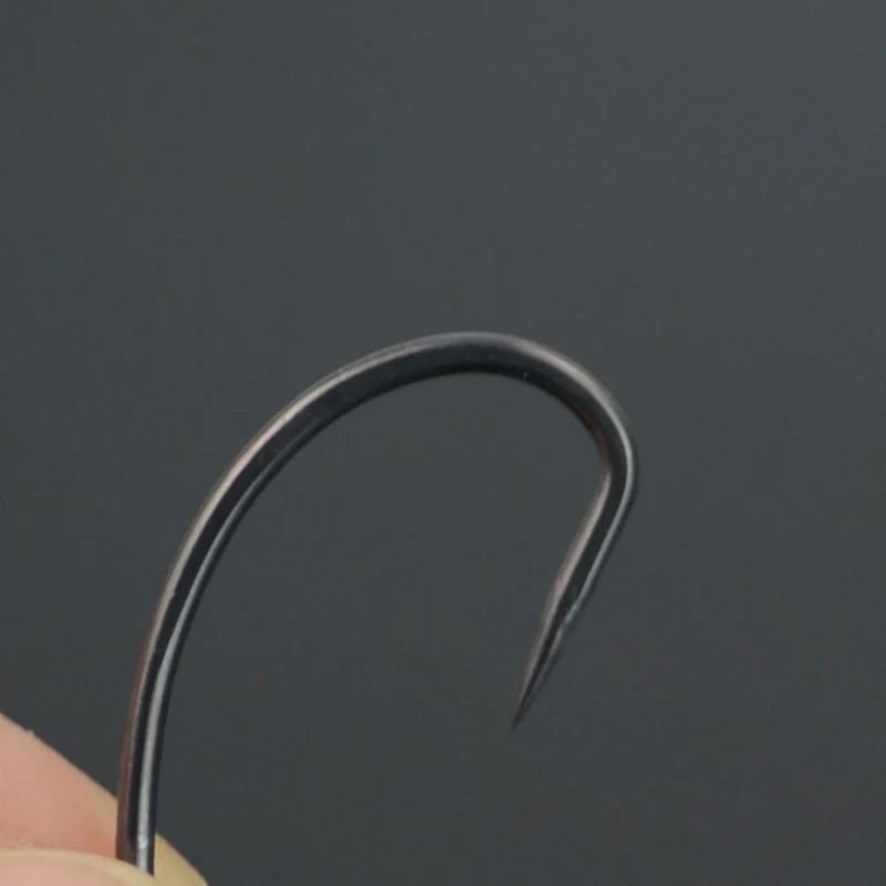 50 Pcs/lot Sea Offset Hook 2# 4# 6# 8# Universal Carp Fishing Soft Bait Hooks Dry Fly Hooks Single Barbless Curved Hooks Gear