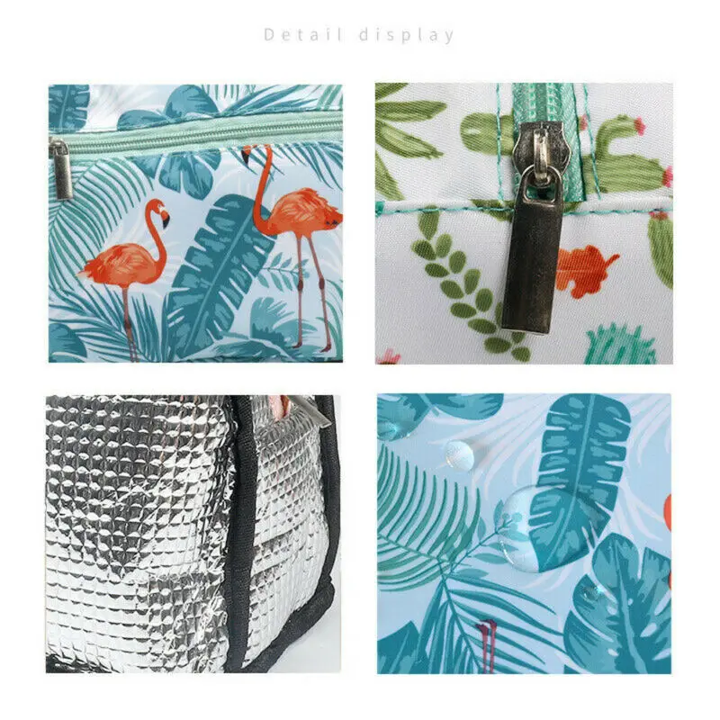 Adults Women Girls Portable Insulated Lunch Bag Box Picnic Waterproof Tote
