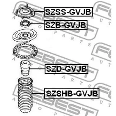 Опора амортизатора переднего Suzuki Grand Vitara/Escudo JB416/JB