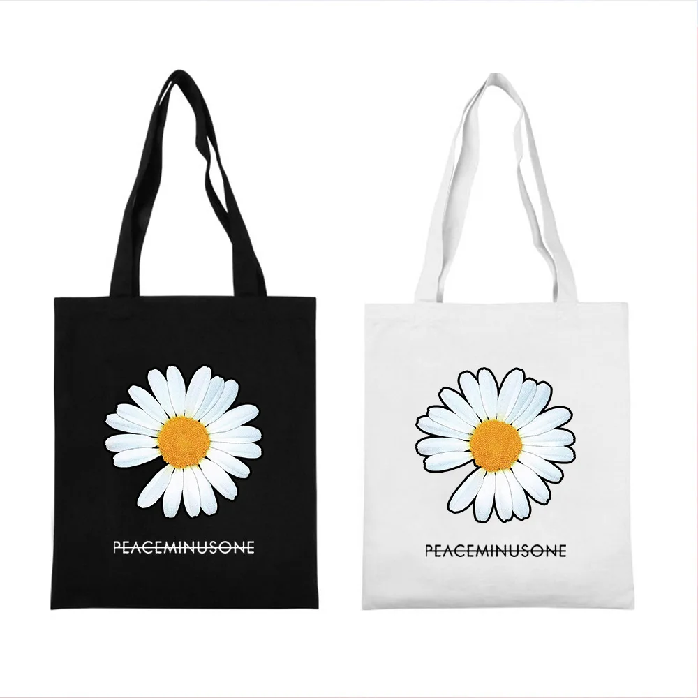 

new kpop bibang GD G-Dragon Shoulder Bags canvas bag Fashion print Tote bag eco friendly shopping bag Student wild storage bag