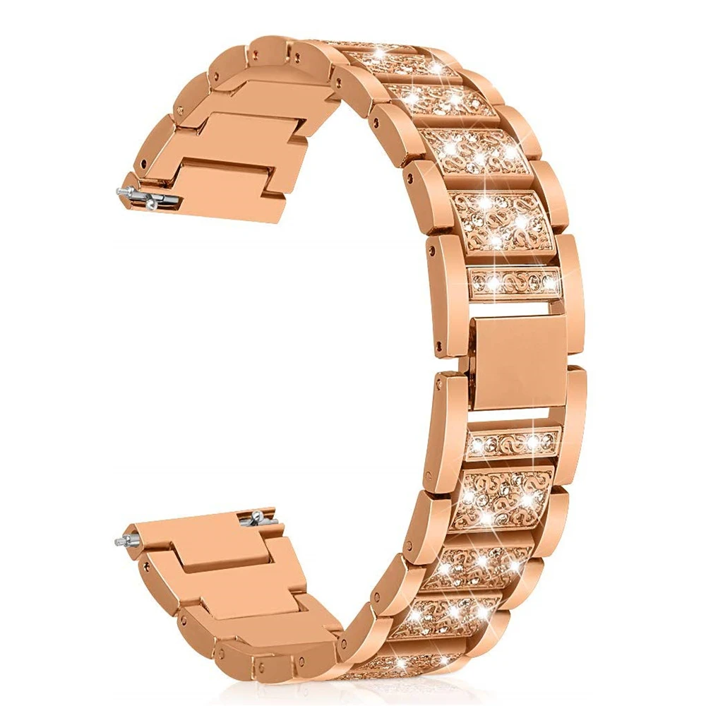 Совместим с samsung Galaxy Watch active 2 band 40 мм браслет из нержавеющей стали для Galaxy Watch active2 44 мм - Цвет ремешка: rose gold