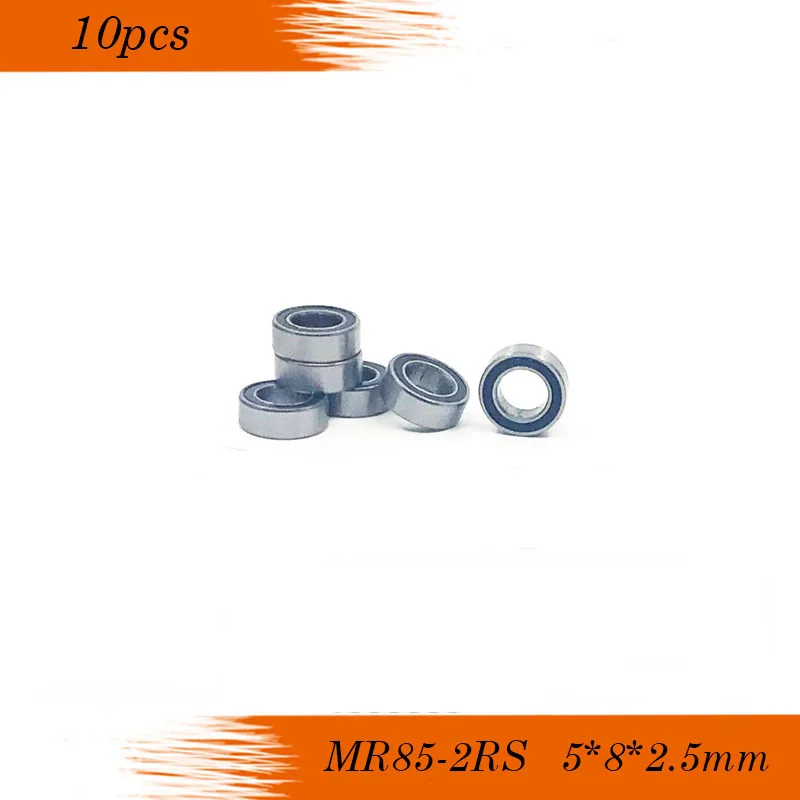 

Free Shipping High quality 10PCS MR85-2RS ABEC-5 5*8*2.5 mm Miniature Ball Bearings MR85RS L850