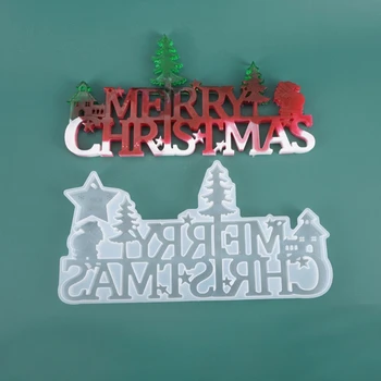 

Crystal Epoxy Resin Mold Christmas Listed Decoration Pendant Casting Silicone Mould DIY Crafts Jewelry Making Tools
