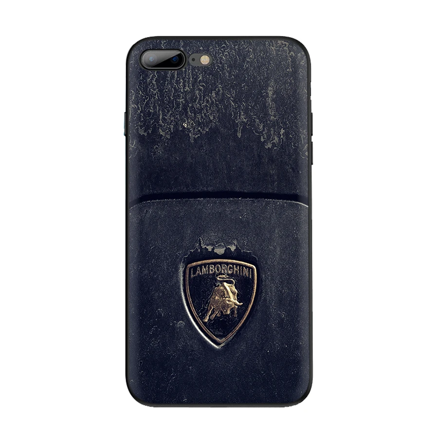 B9 Силиконовый ТПУ чехол Gerleek Lamborghini с логотипом для iPhone 6 6s 7 8 Plus X XS XR Max 5 5S SE чехол - Цвет: B9