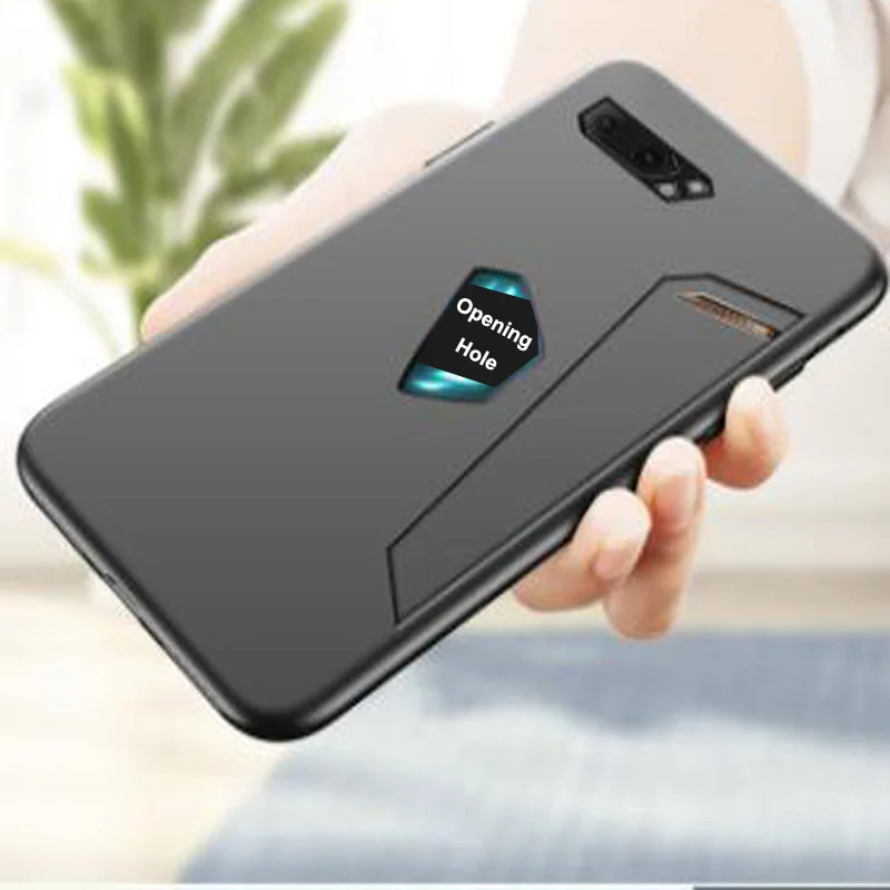 Чехол для Asus ROG Phone 2 ZS660KL мягкий силиконовый чехол ASUS Phone2 II + прозрачная пленка из