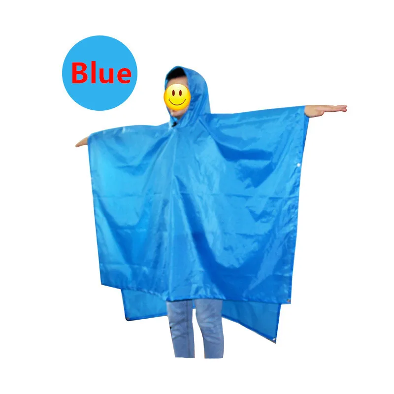 Sky Blue Многофункциональный водонепроницаемый дождевик непромокаемая одежда походный плащ с капюшоном куртка рюкзак с защитой от дождя Пляжный Тент коврик для кемпинга пикника - Цвет: Sky Blue