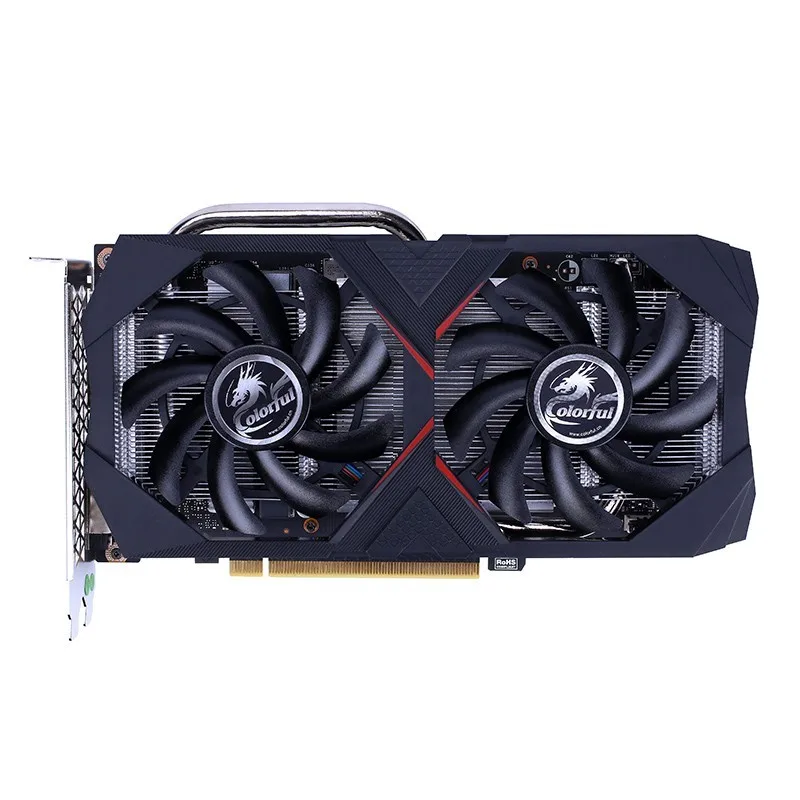 Двойные вентиляторы GeForce®GTX 1660 Ti 12nm Цоколь: 1500 МГц; Boost: 1770 МГц 6 ГБ 192bit GDDR6 DP+ HDMI+ DVI 12,1/4,5 Красочные серии