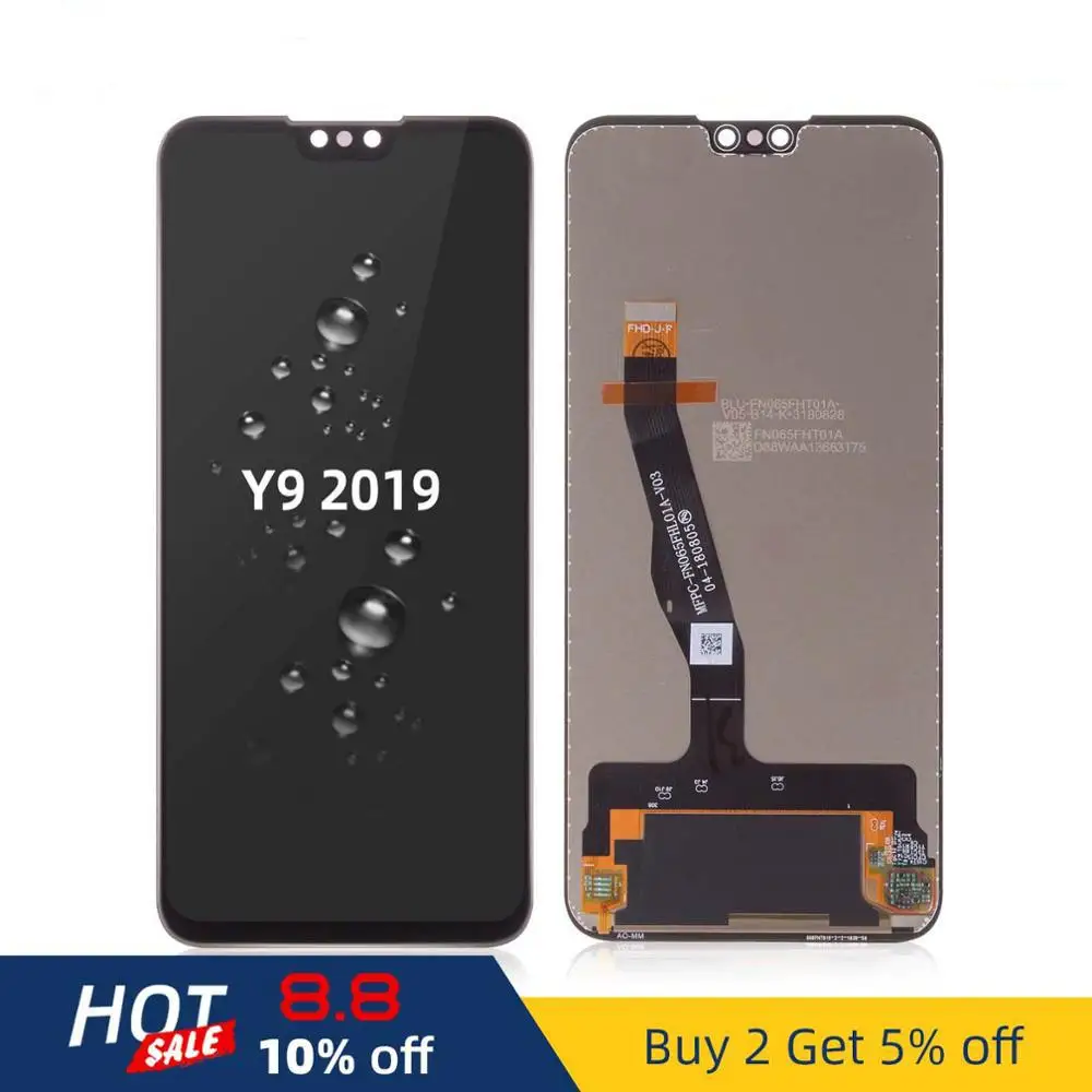 6 5 \ &quotоригинальный Дисплей для huawei Y9 2019 ЖК дисплей Сенсорный экран дигитайзер