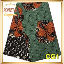 Восковая ткань RONVITAL CHYGAN, Африканский принт, материал, женское платье, сделай сам, восковая ткань в нигерийском стиле, хлопок, 6 ярдов/