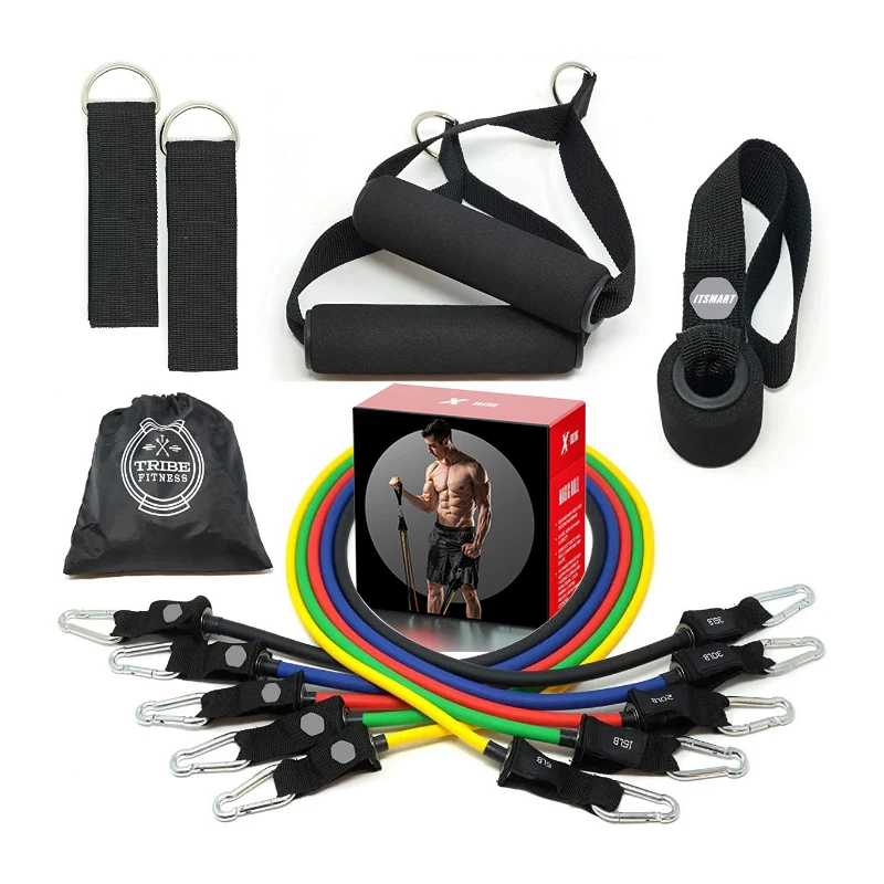11 Pcs/Set Gift Box Resistance Band Crossfit Training Exercise Yoga Tubes Pull Rope,Rubber Expander Elastic Fitness Bands
