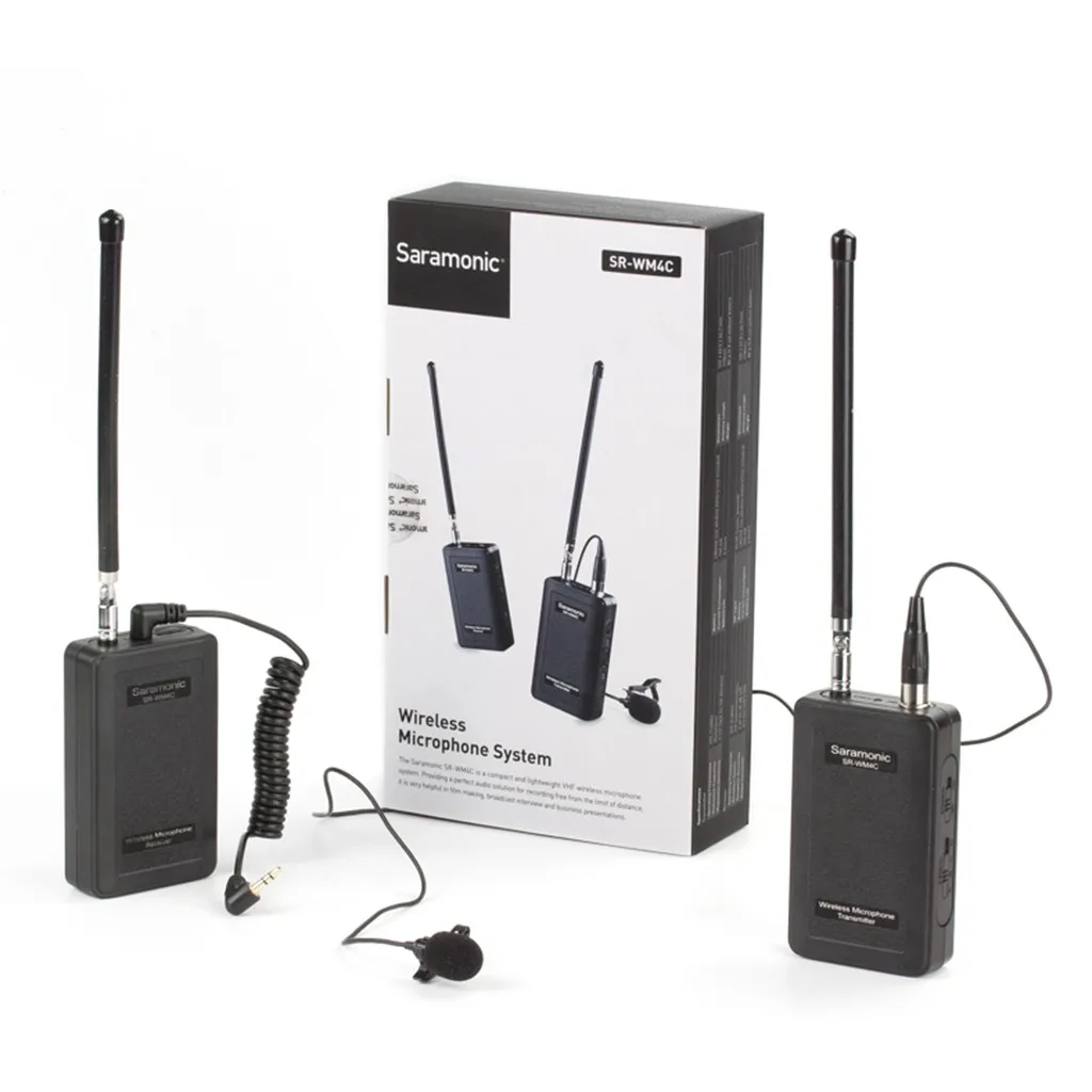 Saramonic SR-WM4C беспроводные ПЕТЛИЧНЫЕ набор микрофонов для смартфонов и DSLR камеры поясной передатчик приемник