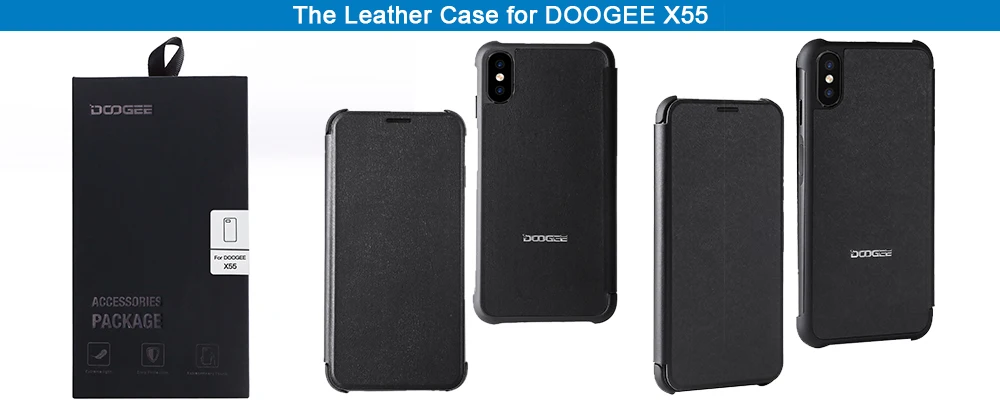 Новинка DOOGEE X55 смартфон 5,5 ''18:9 HD MTK6580 четырехъядерный 16 Гб rom Двойная камера 8,0 МП Android 7,0 2800 мАч боковой отпечаток пальца